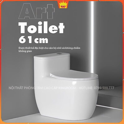 Bồn cầu H30 thiết kế đặc biệt với chiều dài 61cm.