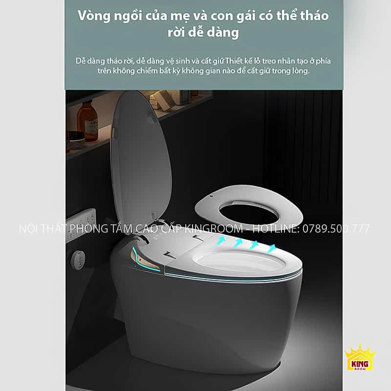 Vòng ngồi có thể tháo rời của bồn cầu thông minh CS7.