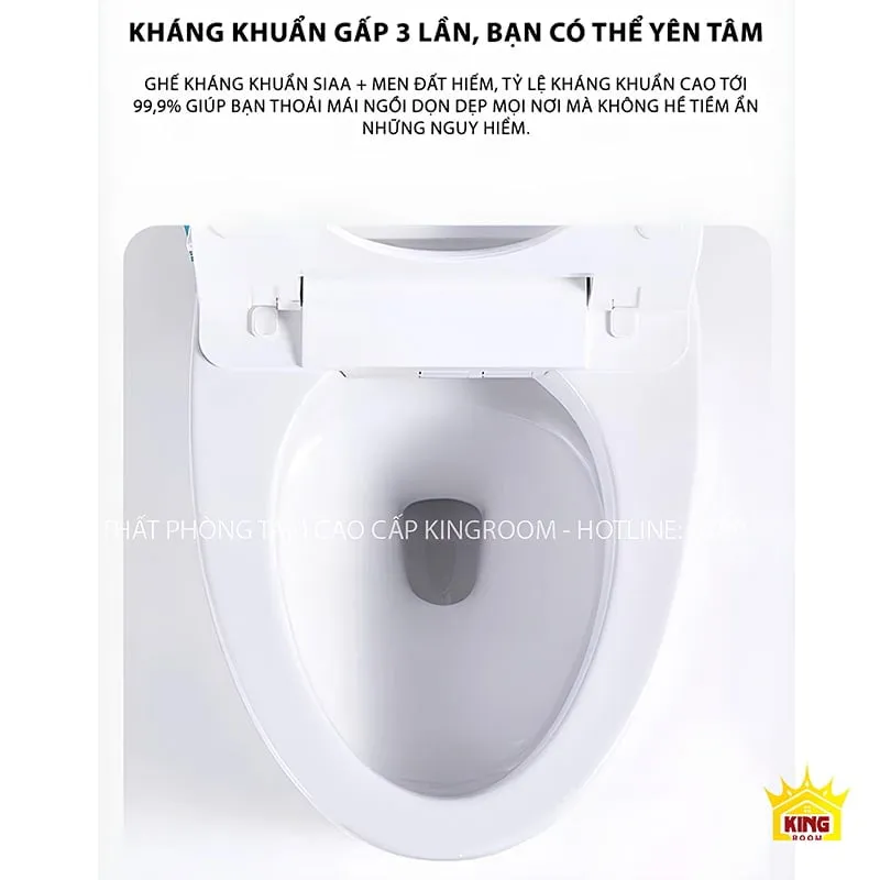 Bồn cầu thông minh với khả năng kháng khuẩn gấp 3 lần, ghế kháng khuẩn SIAA.