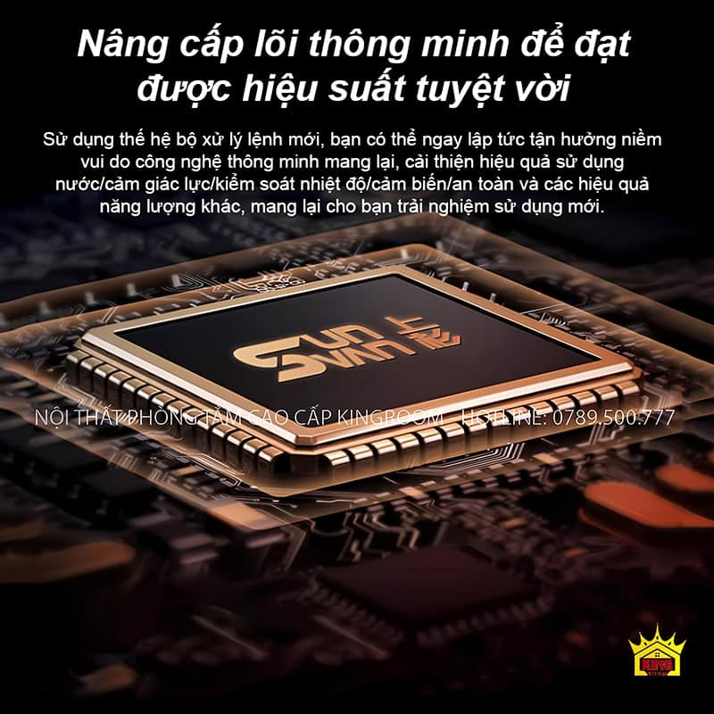 Cận cảnh chip xử lý của bồn cầu thông minh KS5, nâng cao hiệu suất và trải nghiệm người dùng.