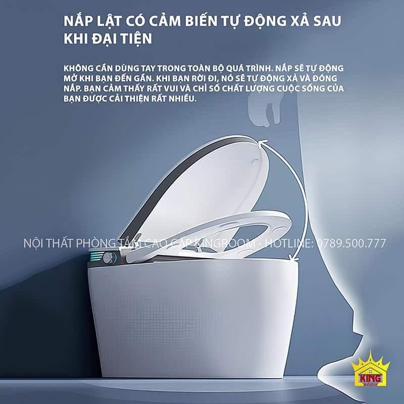 Bồn cầu thông minh NA5 với nắp cảm biến tự động xả