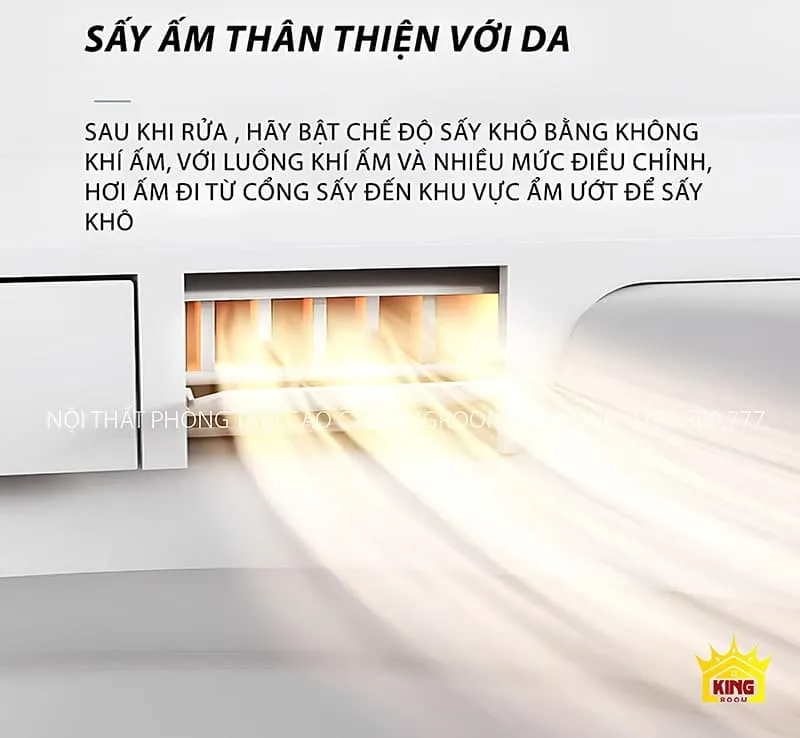 Chế độ sấy ấm thân thiện với da của bồn cầu thông minh NA5