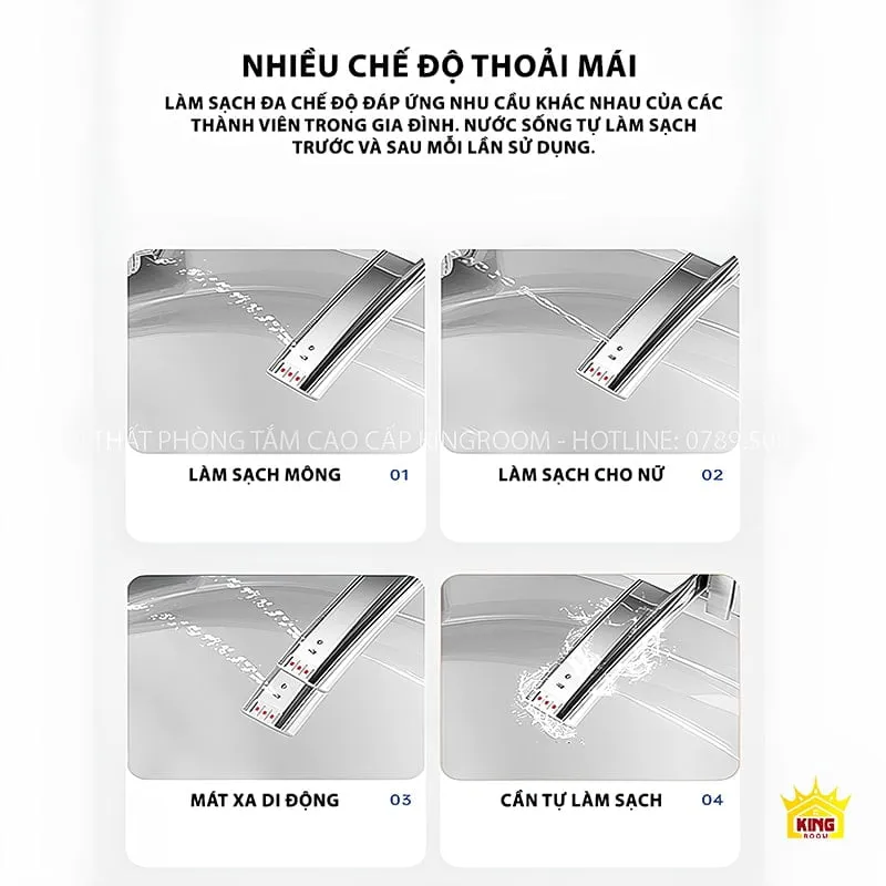 Nhiều chế độ làm sạch trên bồn cầu thông minh SV5