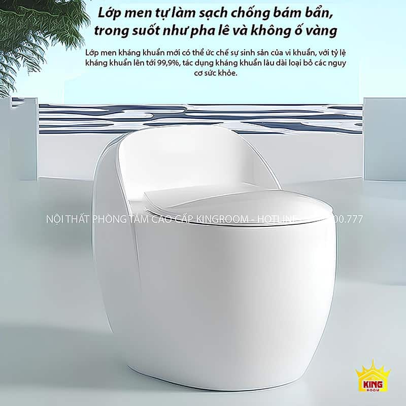 Bồn cầu Aqua SA50 với lớp men tự làm sạch chống bám bẩn