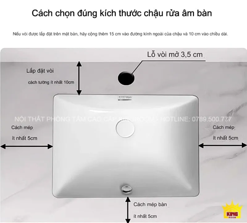 Hướng dẫn cách chọn kích thước Lavabo Âm Bàn Aqua SR20 với các thông số lắp đặt chi tiết.