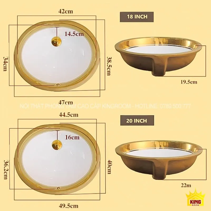 Kích thước mẫu AH70 18 và 20inch