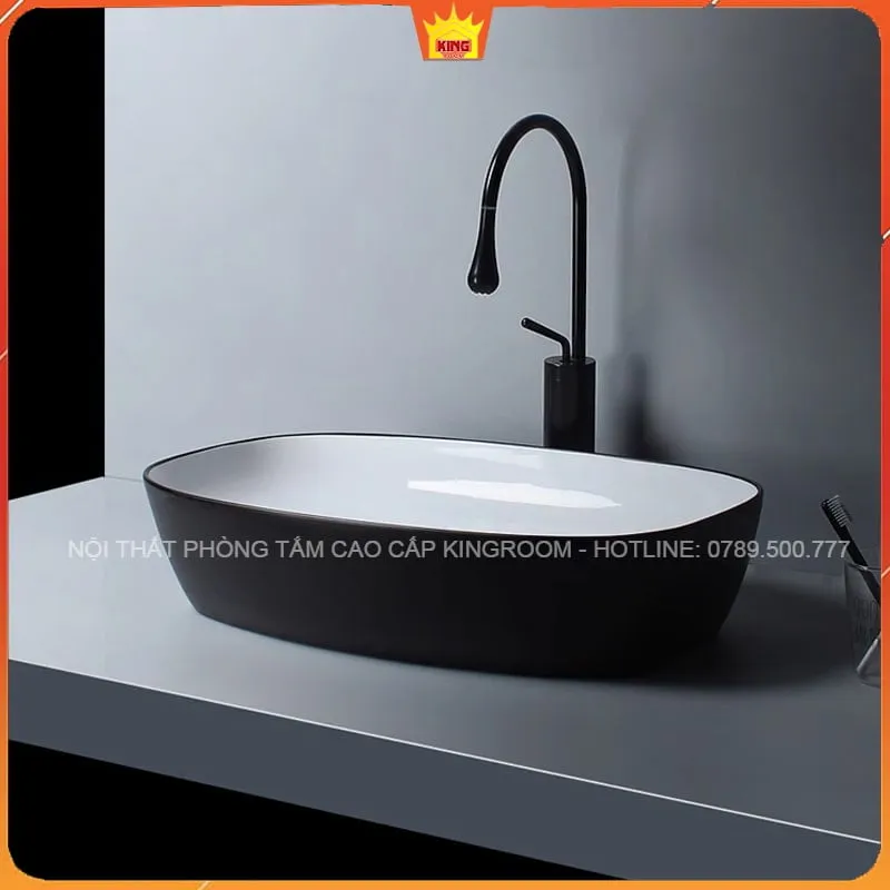 Lavabo Đặt Bàn Aqua IT9 - Phù hợp với vòi nước hiện đại, tạo nên không gian sang trọng.