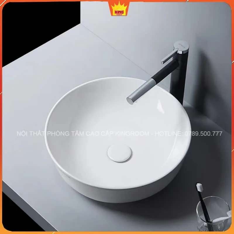 Lavabo Đặt Bàn Aqua TS20 - Lắp Đặt Tại Phòng Tắm