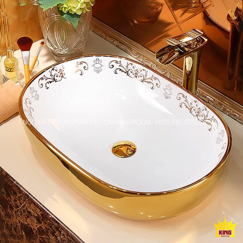 Lavabo mạ vàng Aqua BS20