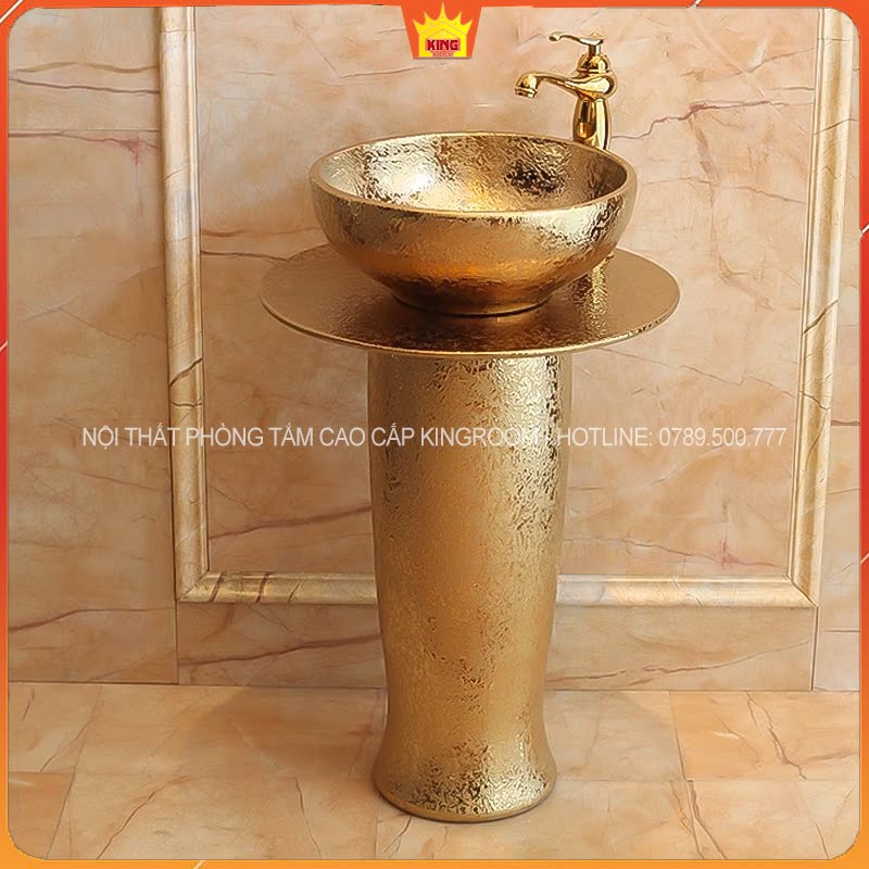 Lavabo đứng mạ vàng Aqua DT9