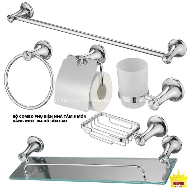 Bộ phụ kiện nhà tắm INOX 304 SD50 