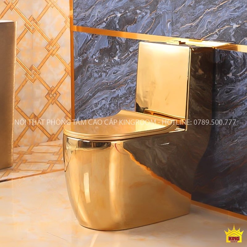 Bồn cầu dát vàng Dubai AM80 Bồn cầu dát vàng Dubai AM80