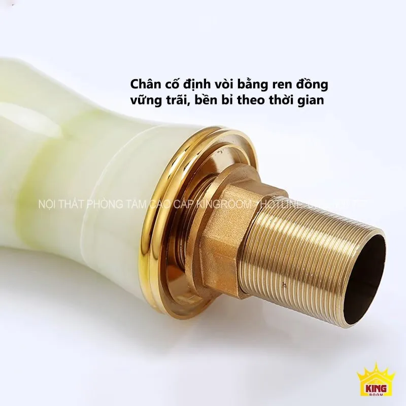 Chân vòi cố định bằng ren đồng chắc chắn