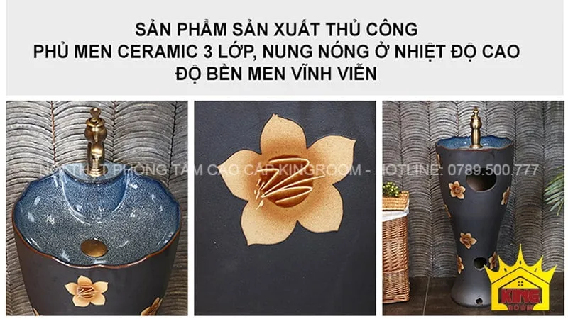 Khung sứ được nung nhiệt độ cao đảm bảo chắc chắn