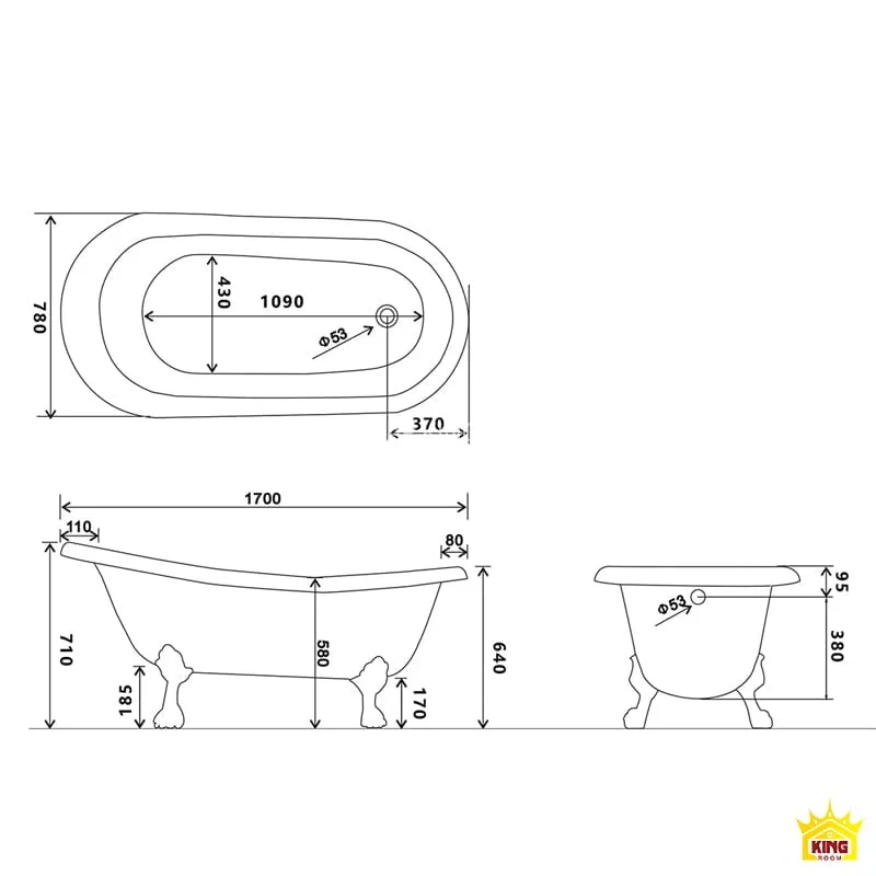 Kích thước bồn tắm TS30