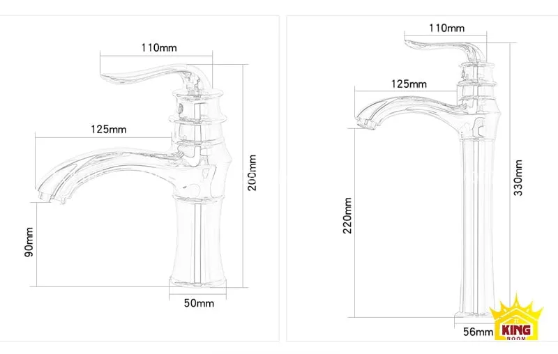 Kích thước vòi QH50