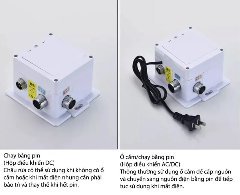 Mẫu bồn cảm ứng sử dụng cả pin và điện