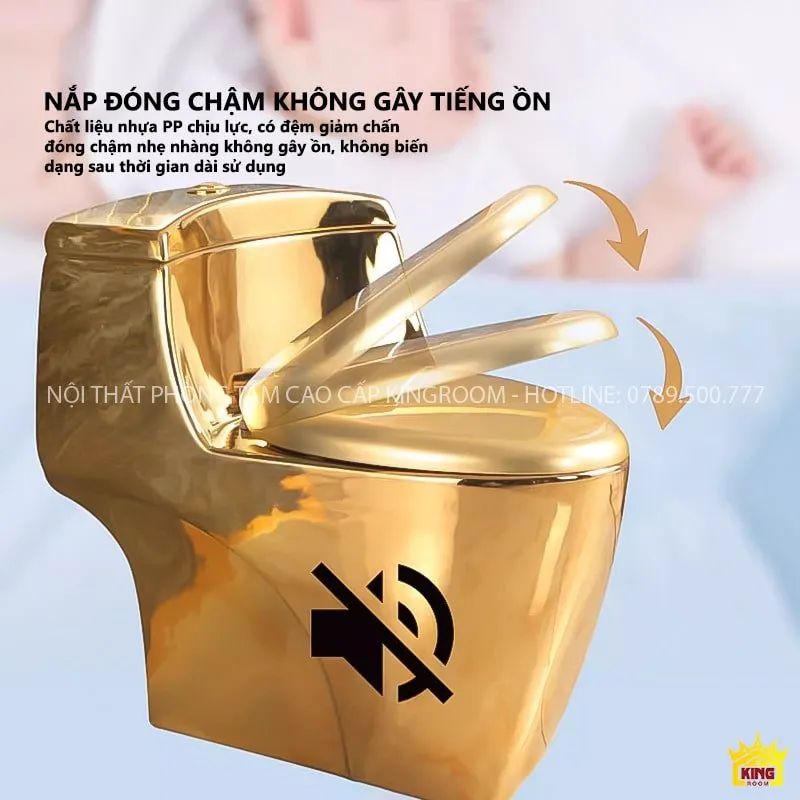 Nắp bồn thiết kế không tạo tiếng ồn