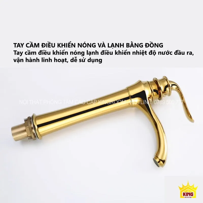 Tay cầm bằng đồng điều khiển nóng lạnh