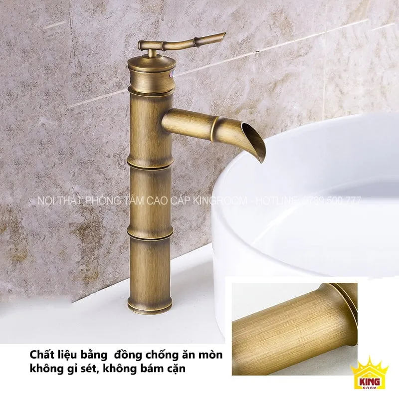 Vòi Lavabo bằng đồng cổ điển Aqua LD70