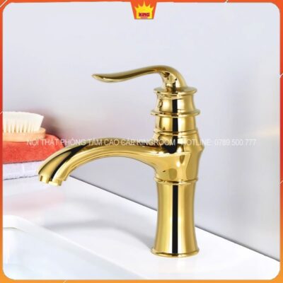 Vòi Lavabo mạ vàng Aqua QH50