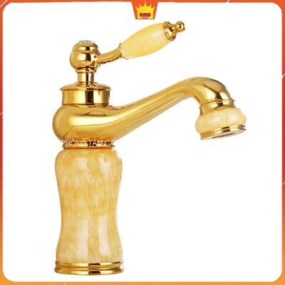 Vòi Lavabo mạ vàng bọc đá cẩm thạch Aqua AG60