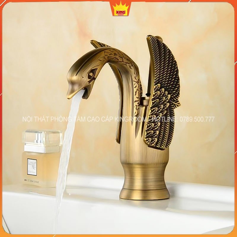 Vòi Lavabo mạ vàng phong cách châu Âu AH40