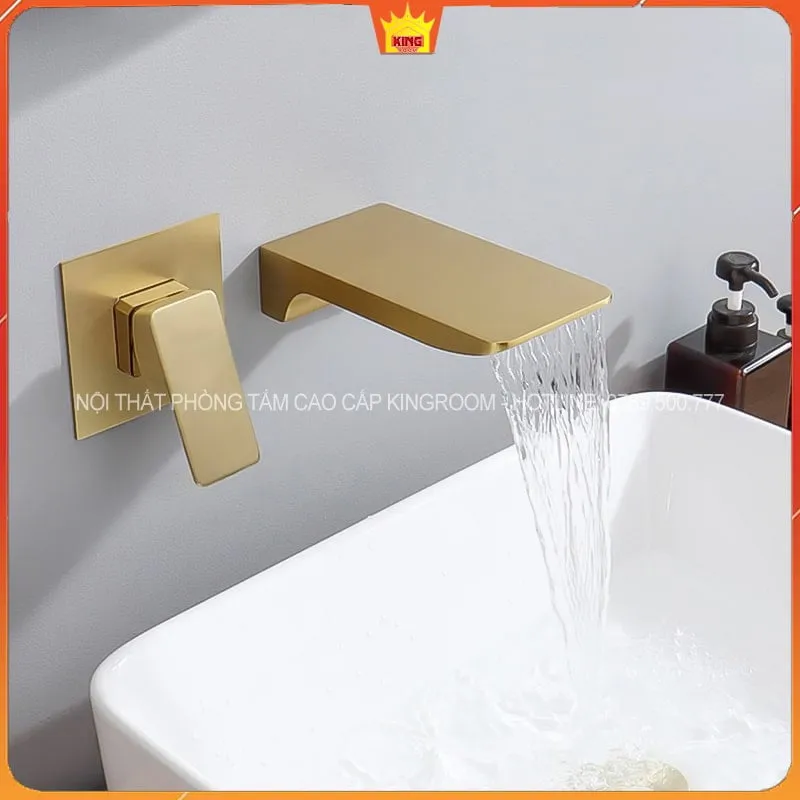 Vòi lavabo âm tường kiểu xả thác Aqua 30VC