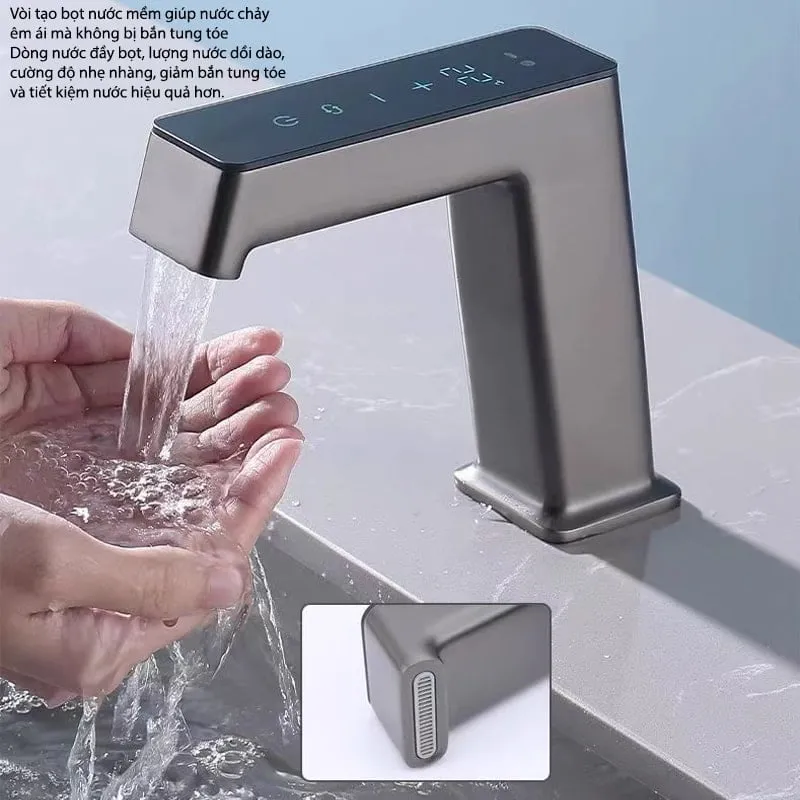 Vòi lavabo cảm ứng aqua KS50 cho dòng nước êm ái