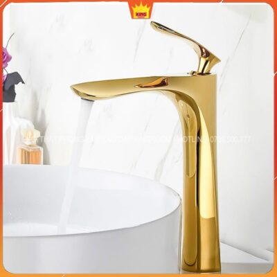 Vòi nước Lavabo bằng đồng mạ vàng LS80 sang trọng, tinh tế
