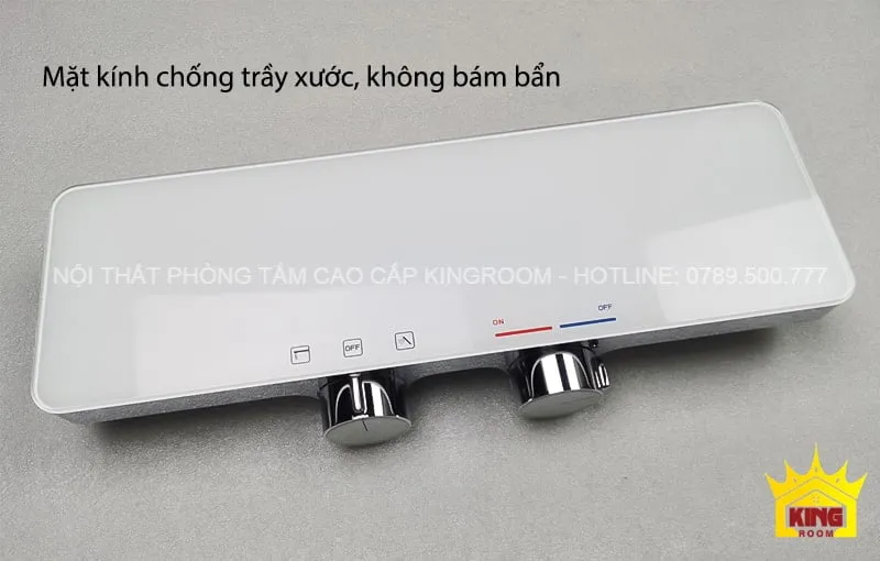 Mặt kính chống trầy xước của bộ điều khiển vòi sen.