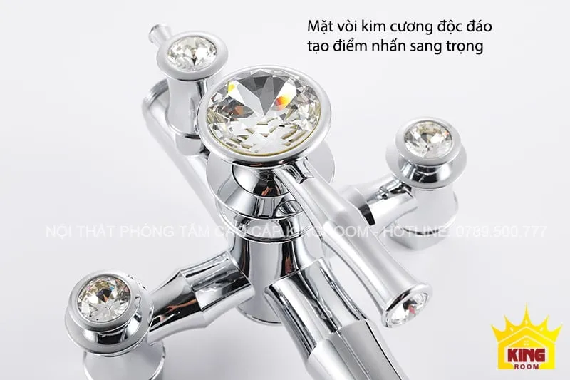 Mặt vòi kim cương độc đáo tạo điểm nhấn sang trọng