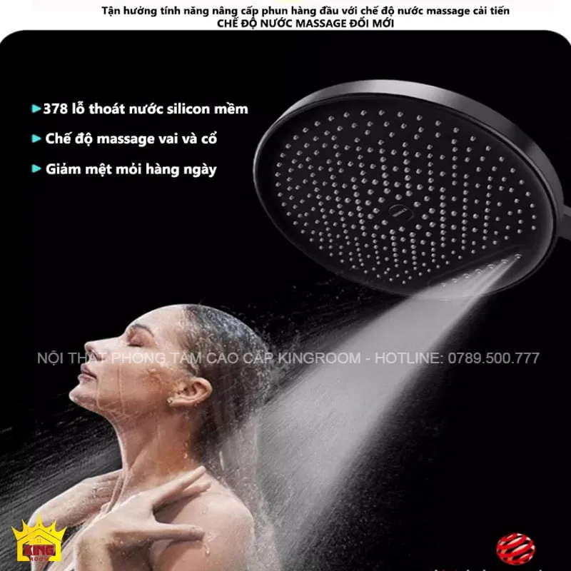 Bát sen Aqua HS50 với chế độ massage nước cải tiến.