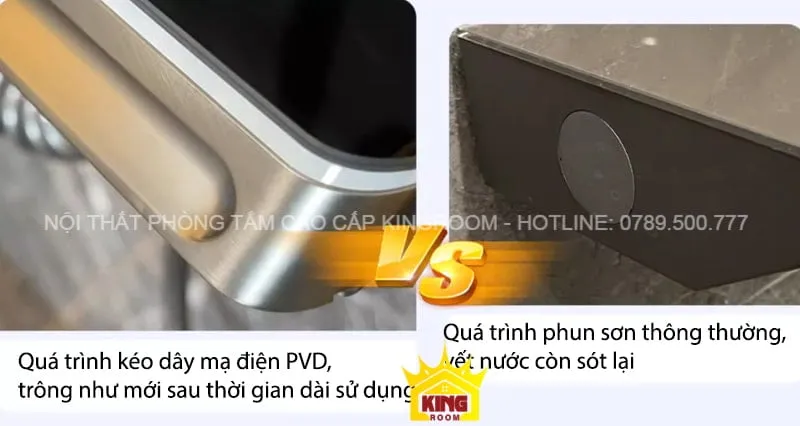 Quá trình kéo dây mạ điện PVD so với quá trình phun sơn thông thường.