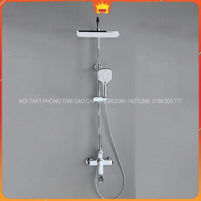 Vòi Sen Nóng Lạnh Đồng Thau Mạ Crom Aqua ST40 – Sang Trọng - ảnh 2