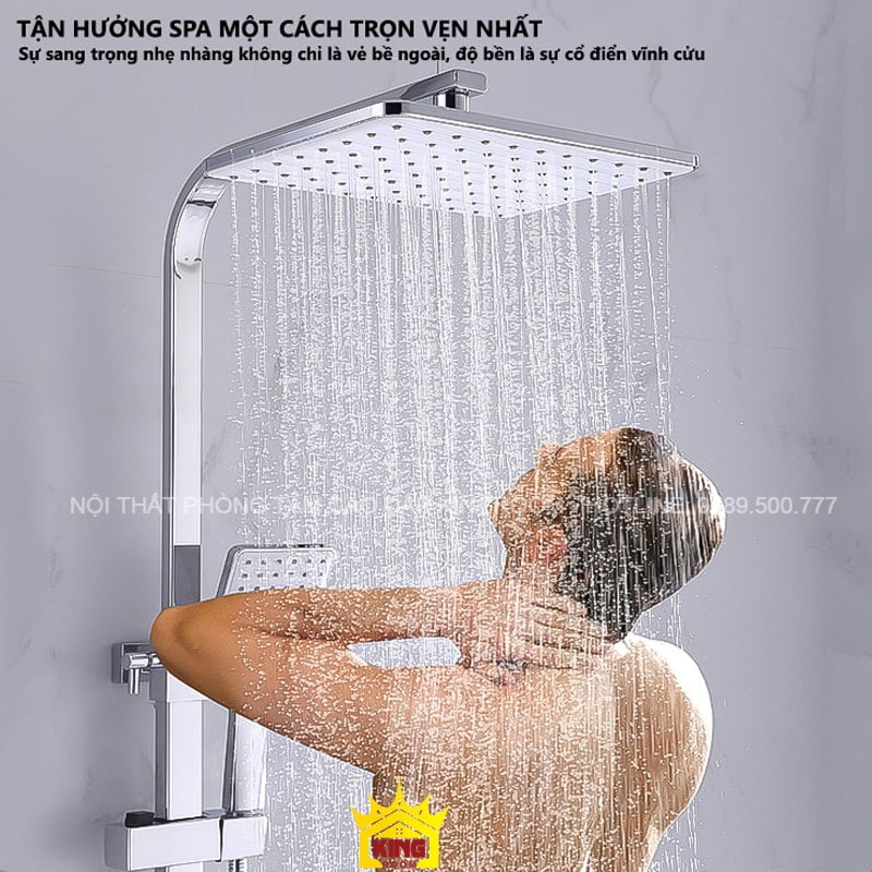 Tận hưởng trải nghiệm spa thư giãn với vòi sen phun mưa lớn từ Aqua 40Q