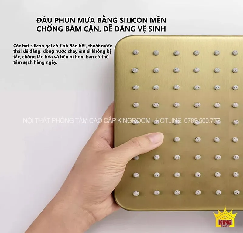 Đầu phun nước silicon mềm của vòi sen chống bám cặn