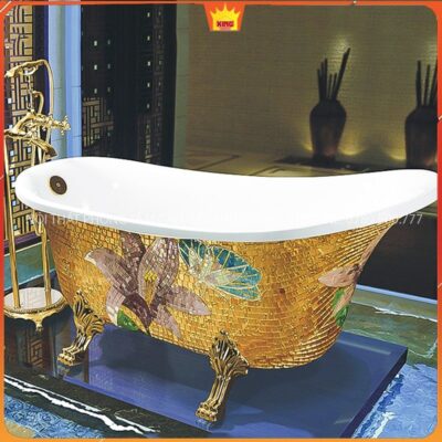 Bồn tắm cổ điển khảm vàng AS80