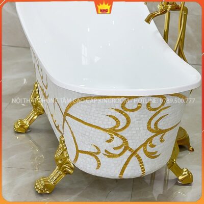 Bồn tắm cổ điển khảm vàng RS30