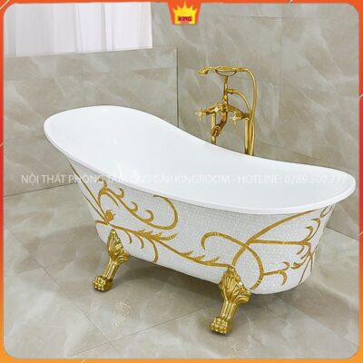 Bồn tắm cổ điển khảm vàng RS30