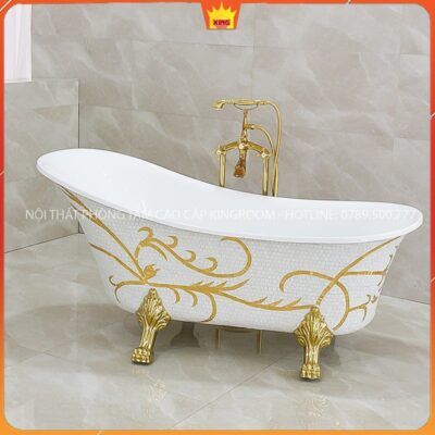 Bồn tắm cổ điển khảm vàng RS30