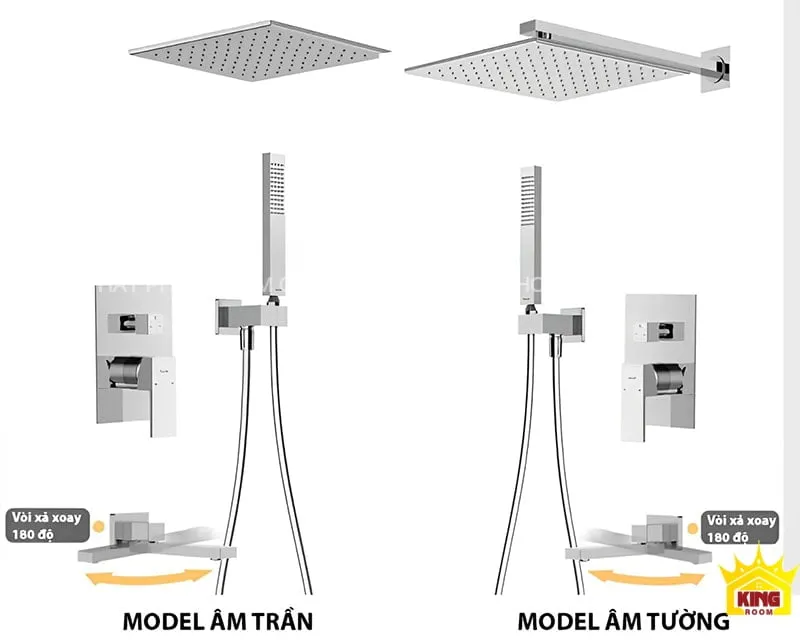 Lắp đặt linh hoạt với mọi phòng tắm