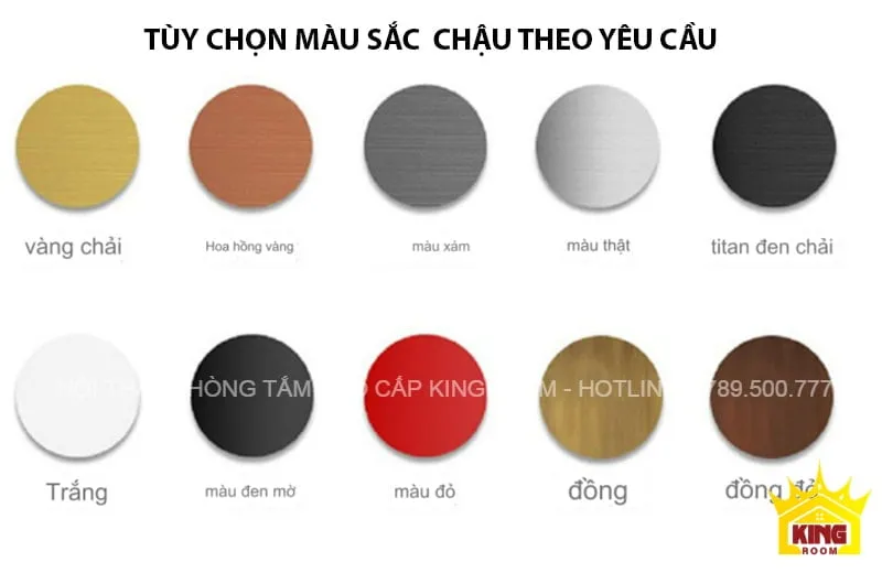 Tùy chọn màu sắc của Bồn rửa inox đặt bàn Aqua GS40.