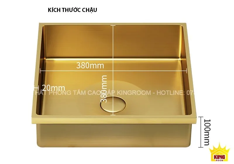 Kích thước chi tiết của lavabo.