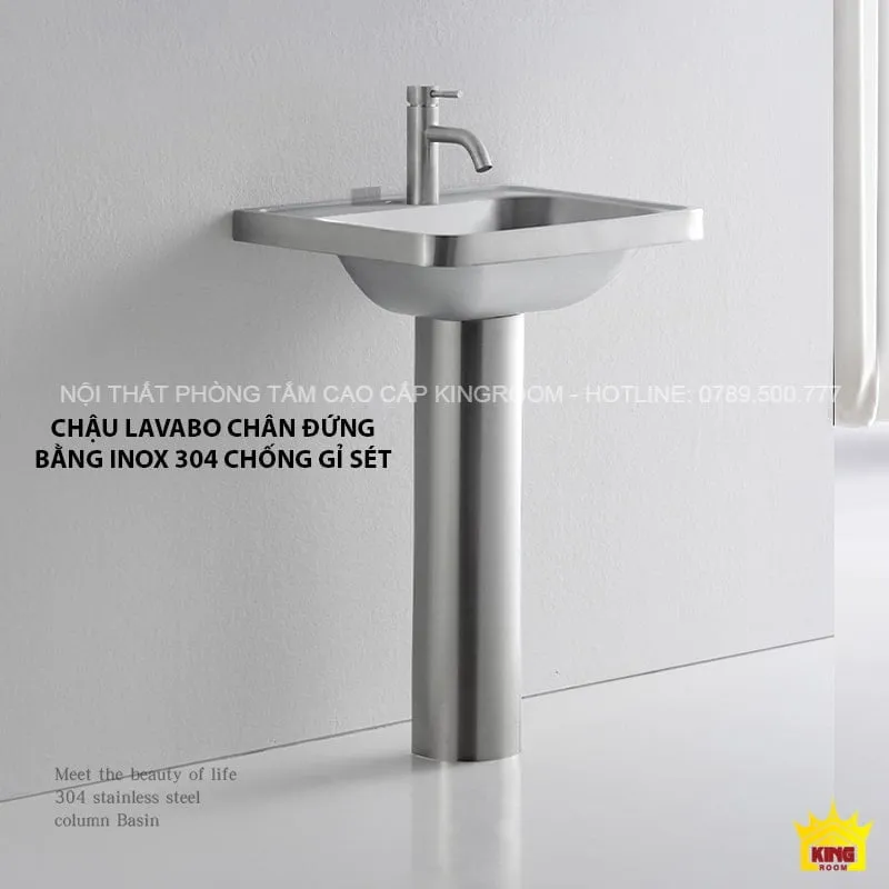 Lavabo Cs30 bằng thép không gỉ 304 với thiết kế tinh tế