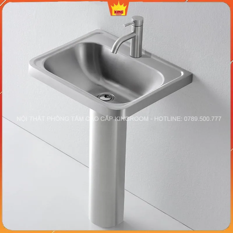 Lavabo chân đứng Aqua CS30 nhìn từ góc nghiêng