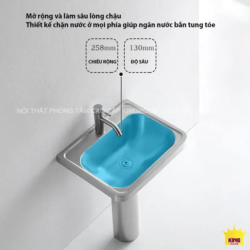 Kích thước lòng chậu của Lavabo đứng Aqua CS30