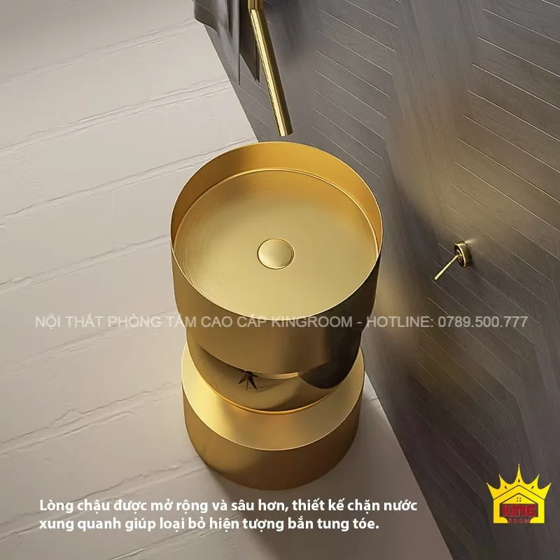 Lavabo với lòng chậu sâu và thiết kế chắn nước