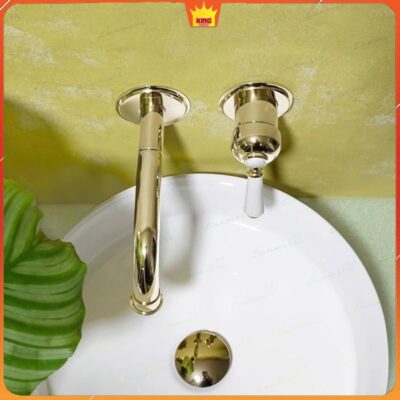 Vòi lavabo âm tường cổ điển Aqua 80RT