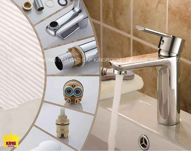 Cấu Tạo Vòi Lavabo Nóng Lạnh Aqua GH7